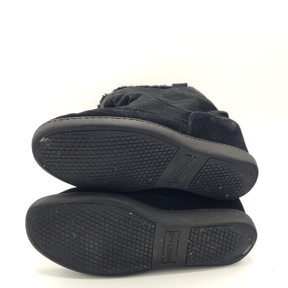 Skechers Mid Calf Ladies Black  Boots, Faux Fur Trim women's size 8.5 - Picture 5 of 9